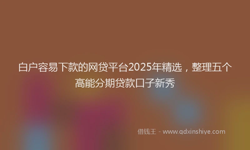 白户容易下款的网贷平台2025年精选，整理五个高能分期贷款口子新秀