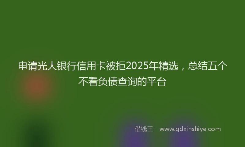 申请光大银行信用卡被拒2025年精选，总结五个不看负债查询的平台