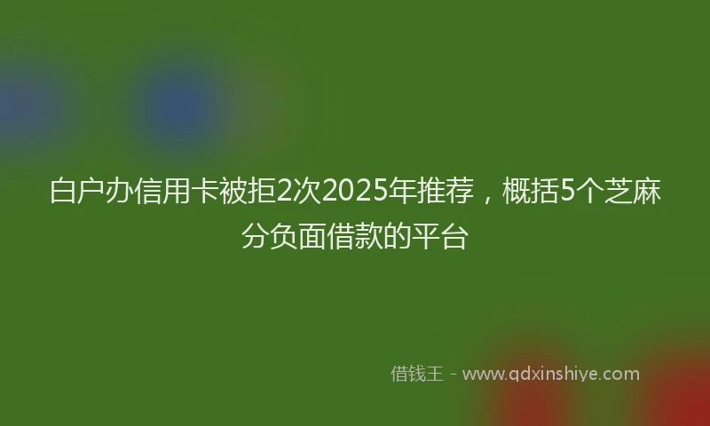 白户办信用卡被拒2次2025年推荐，概括5个芝麻分负面借款的平台