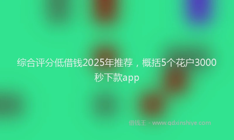 综合评分低借钱2025年推荐，概括5个花户3000秒下款app
