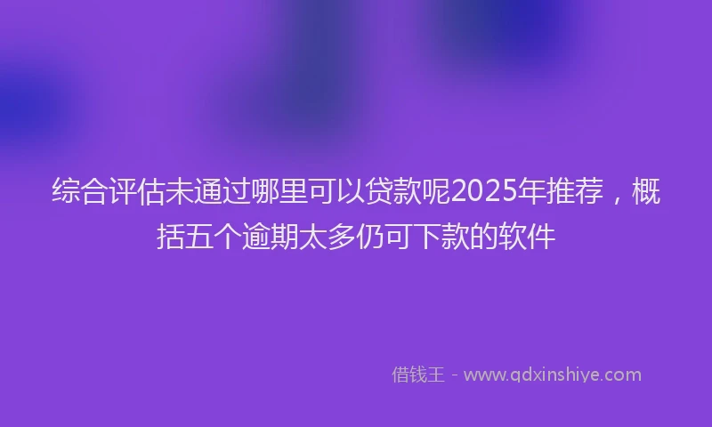 综合评估未通过哪里可以贷款呢2025年推荐，概括五个逾期太多仍可下款的软件