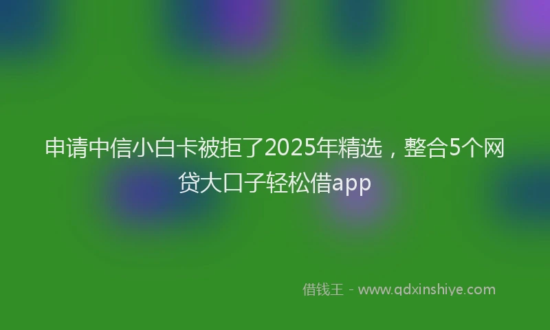 申请中信小白卡被拒了2025年精选，整合5个网贷大口子轻松借app