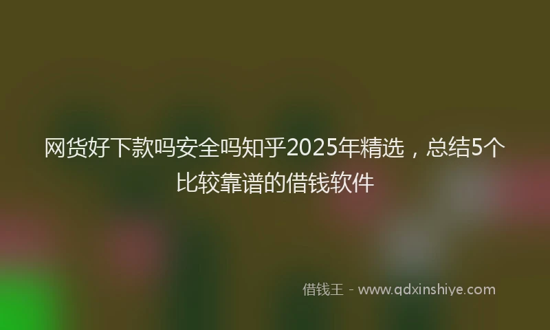 网货好下款吗安全吗知乎2025年精选，总结5个比较靠谱的借钱软件