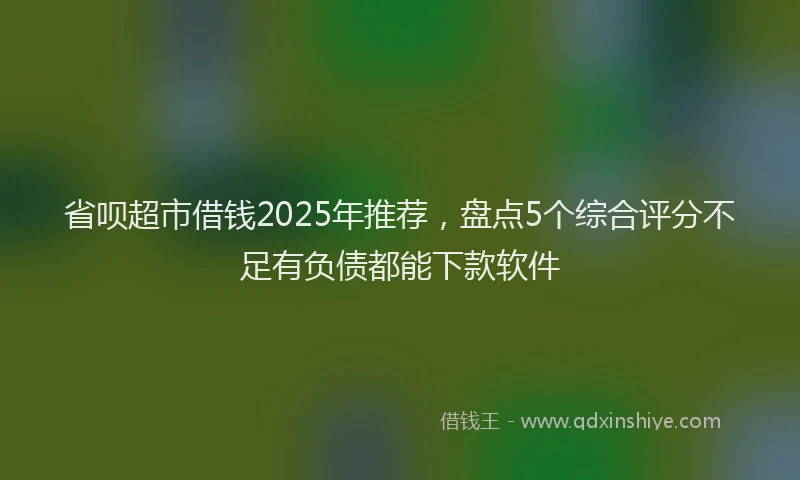 省呗超市借钱2025年推荐，盘点5个综合评分不足有负债都能下款软件