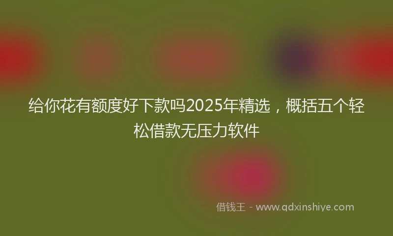 给你花有额度好下款吗2025年精选，概括五个轻松借款无压力软件