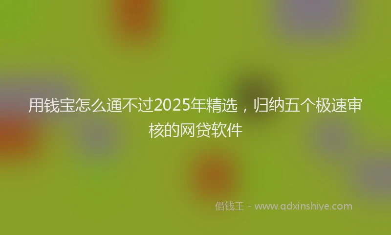 用钱宝怎么通不过2025年精选，归纳五个极速审核的网贷软件