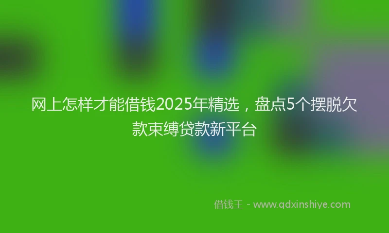 网上怎样才能借钱2025年精选，盘点5个摆脱欠款束缚贷款新平台