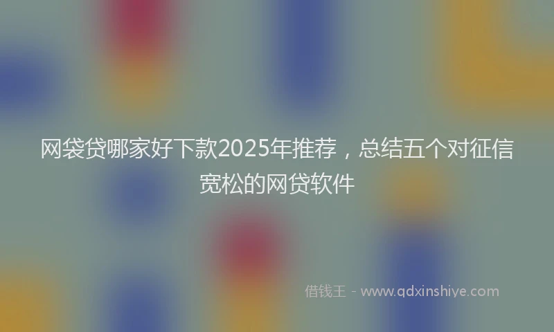 网袋贷哪家好下款2025年推荐，总结五个对征信宽松的网贷软件