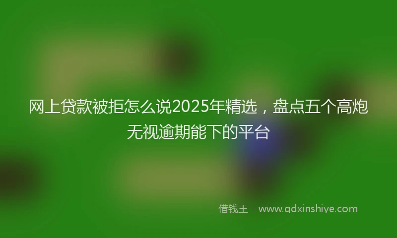 网上贷款被拒怎么说2025年精选，盘点五个高炮无视逾期能下的平台