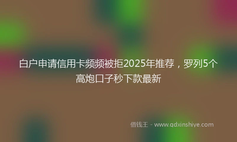 白户申请信用卡频频被拒2025年推荐，罗列5个高炮口子秒下款最新