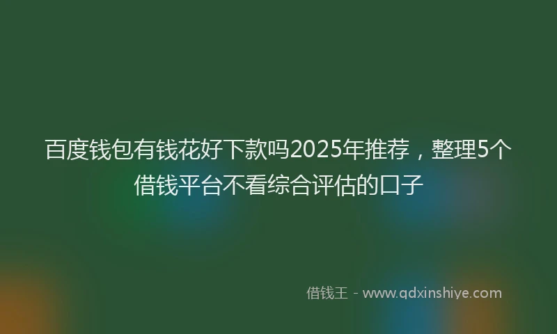 百度钱包有钱花好下款吗2025年推荐，整理5个借钱平台不看综合评估的口子
