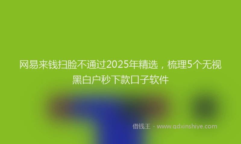 网易来钱扫脸不通过2025年精选，梳理5个无视黑白户秒下款口子软件
