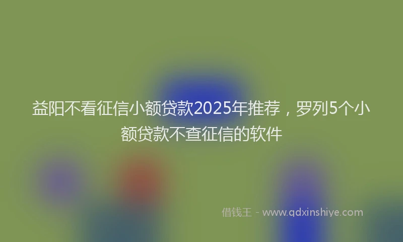 益阳不看征信小额贷款2025年推荐，罗列5个小额贷款不查征信的软件