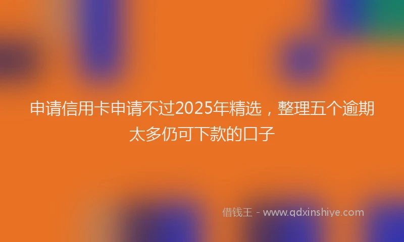 申请信用卡申请不过2025年精选，整理五个逾期太多仍可下款的口子