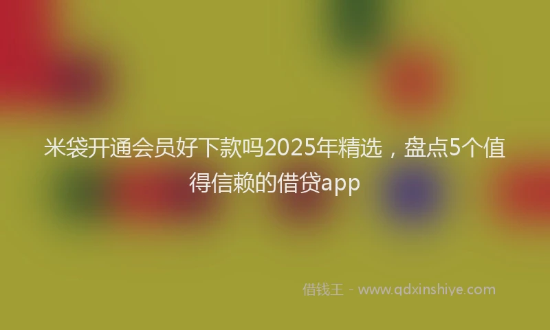 米袋开通会员好下款吗2025年精选，盘点5个值得信赖的借贷app