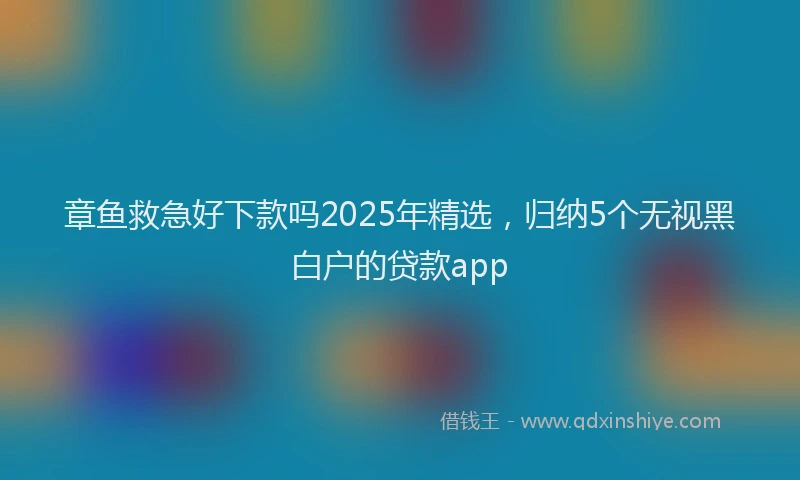 章鱼救急好下款吗2025年精选，归纳5个无视黑白户的贷款app