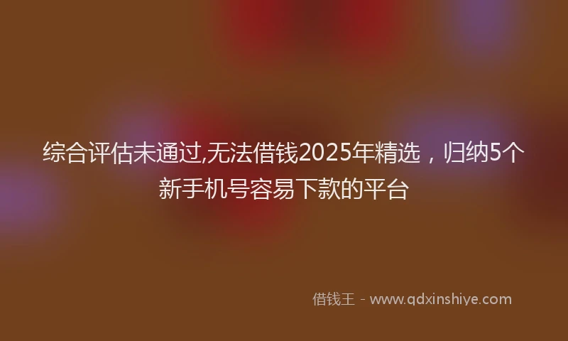 综合评估未通过,无法借钱2025年精选，归纳5个新手机号容易下款的平台