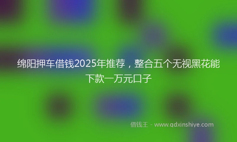 绵阳押车借钱2025年推荐，整合五个无视黑花能下款一万元口子