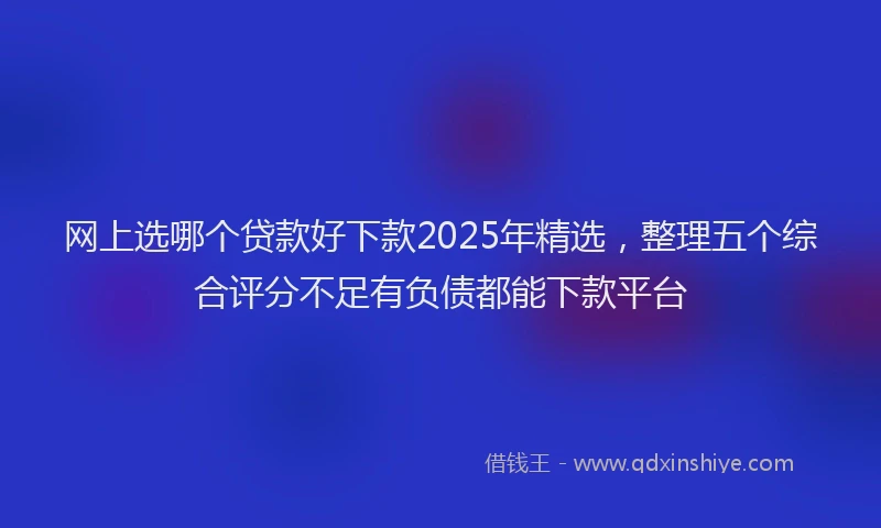 网上选哪个贷款好下款2025年精选，整理五个综合评分不足有负债都能下款平台
