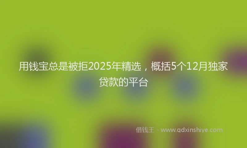 用钱宝总是被拒2025年精选，概括5个12月独家贷款的平台