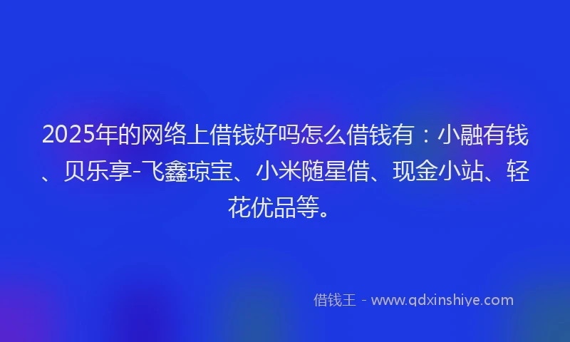 2025年的网络上借钱好吗怎么借钱有：小融有钱、贝乐享-飞鑫琼宝、小米随星借、现金小站、轻花优品等。