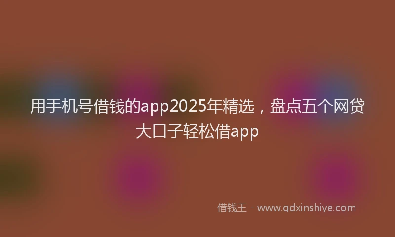 用手机号借钱的app2025年精选，盘点五个网贷大口子轻松借app