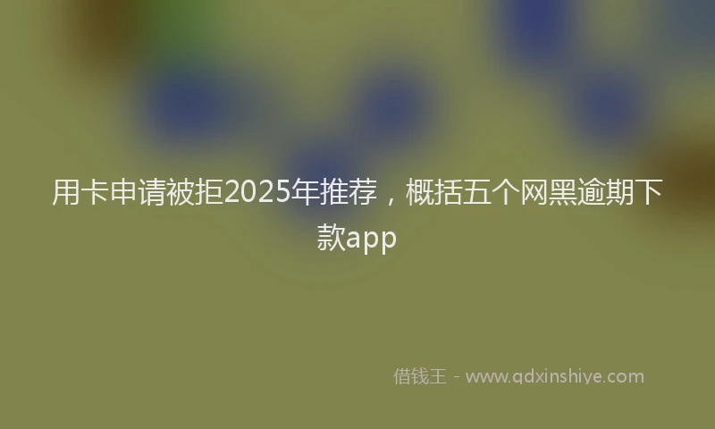 用卡申请被拒2025年推荐，概括五个网黑逾期下款app