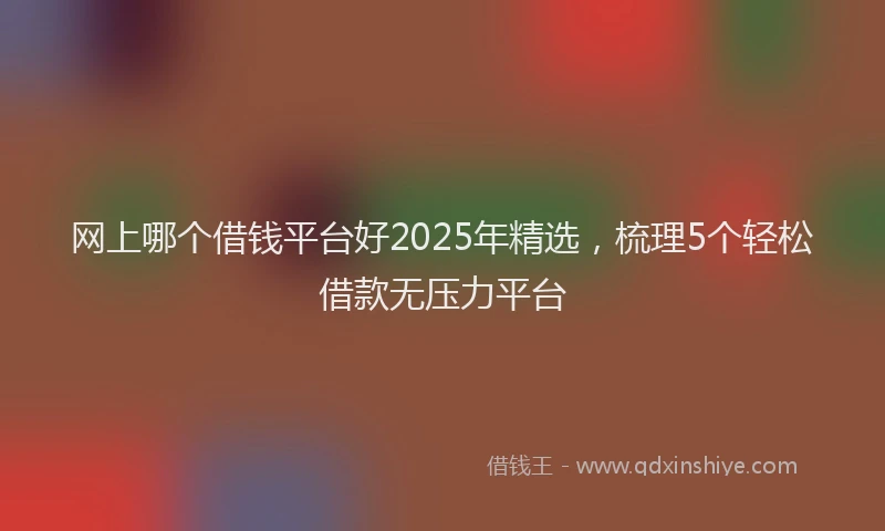 网上哪个借钱平台好2025年精选，梳理5个轻松借款无压力平台