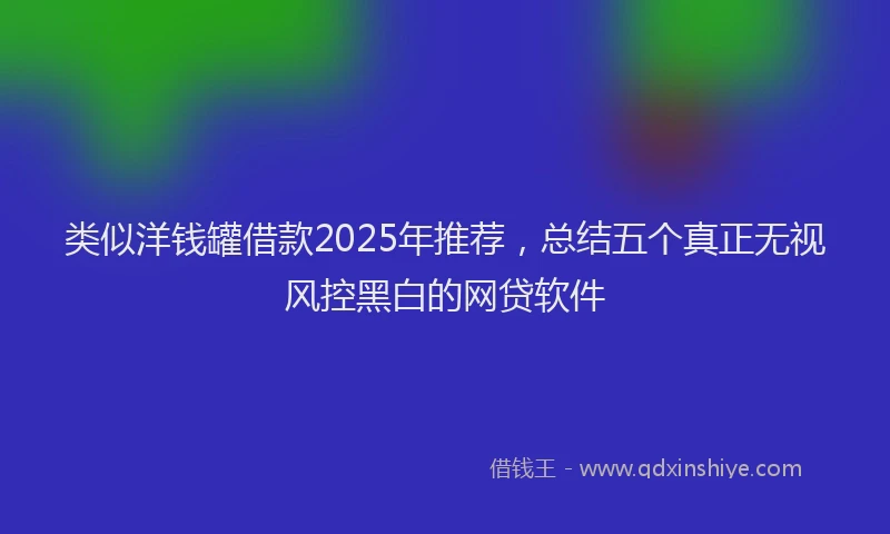 类似洋钱罐借款2025年推荐，总结五个真正无视风控黑白的网贷软件