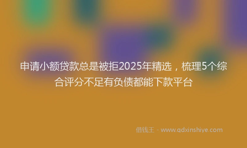 申请小额贷款总是被拒2025年精选，梳理5个综合评分不足有负债都能下款平台