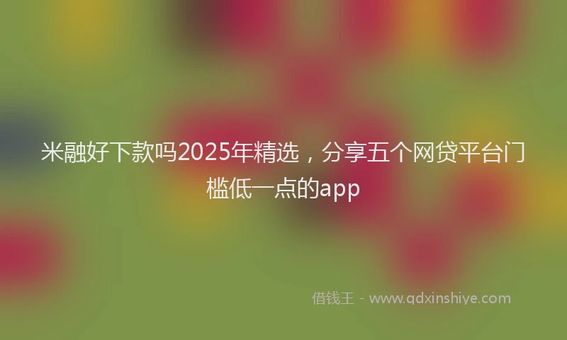 米融好下款吗2025年精选，分享五个网贷平台门槛低一点的app