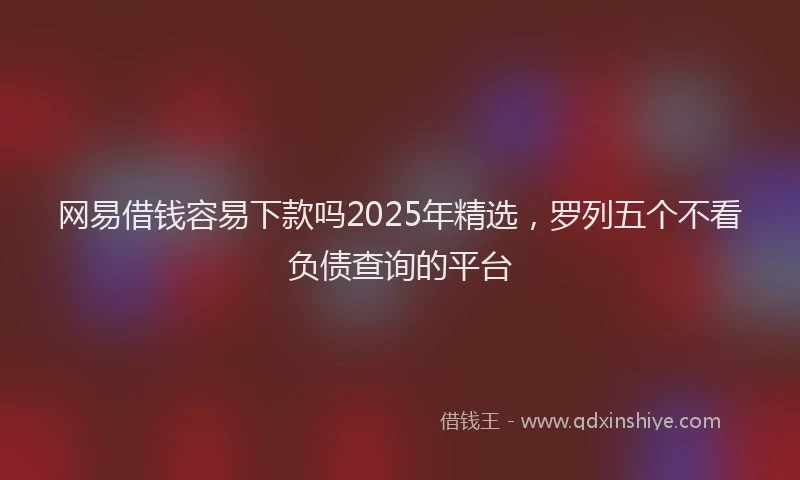 网易借钱容易下款吗2025年精选，罗列五个不看负债查询的平台