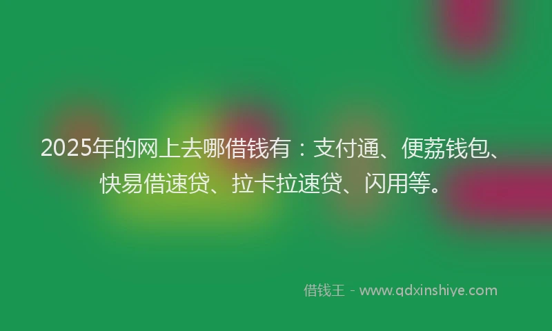 2025年的网上去哪借钱有：支付通、便荔钱包、快易借速贷、拉卡拉速贷、闪用等。