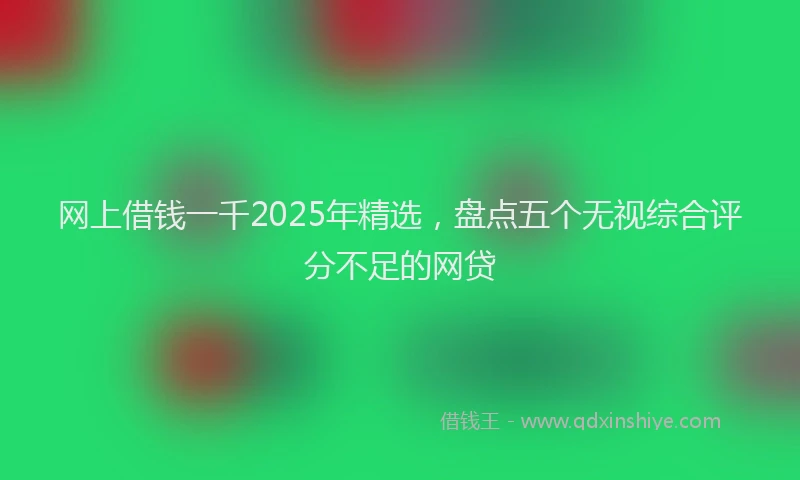 网上借钱一千2025年精选，盘点五个无视综合评分不足的网贷