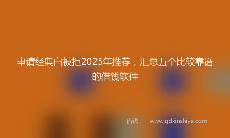 申请经典白被拒2025年推荐，汇总五个比较靠谱的借钱软件
