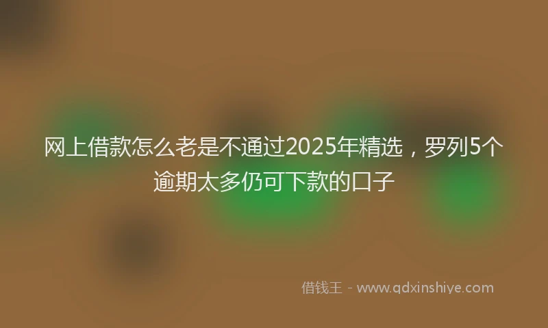 网上借款怎么老是不通过2025年精选，罗列5个逾期太多仍可下款的口子