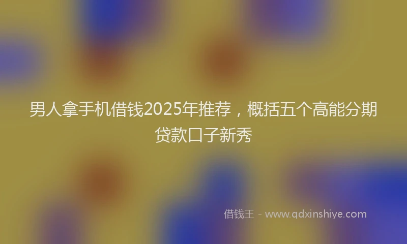 男人拿手机借钱2025年推荐，概括五个高能分期贷款口子新秀