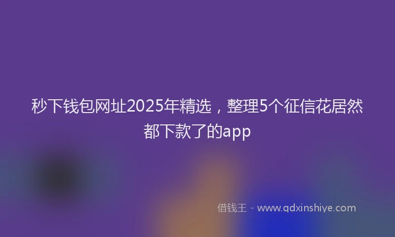 秒下钱包网址2025年精选，整理5个征信花居然都下款了的app