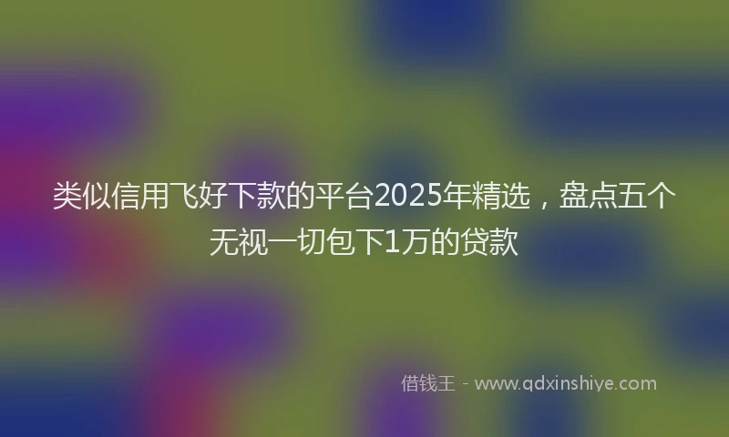 类似信用飞好下款的平台2025年精选，盘点五个无视一切包下1万的贷款