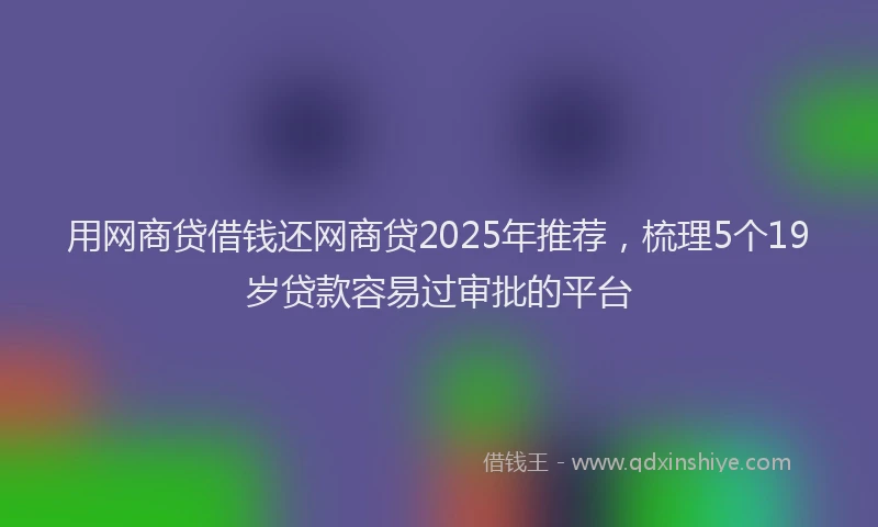 用网商贷借钱还网商贷2025年推荐，梳理5个19岁贷款容易过审批的平台