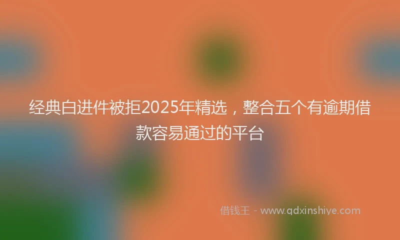 经典白进件被拒2025年精选，整合五个有逾期借款容易通过的平台