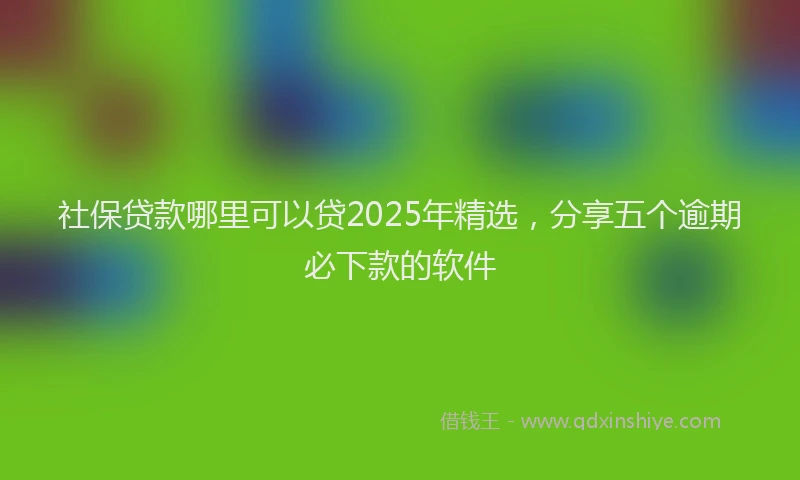 社保贷款哪里可以贷2025年精选，分享五个逾期必下款的软件