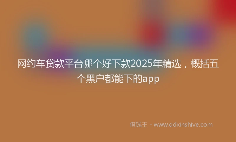 网约车贷款平台哪个好下款2025年精选，概括五个黑户都能下的app