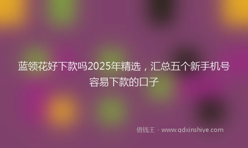 蓝领花好下款吗2025年精选，汇总五个新手机号容易下款的口子