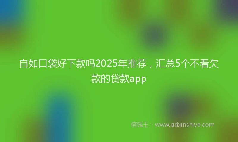 自如口袋好下款吗2025年推荐，汇总5个不看欠款的贷款app