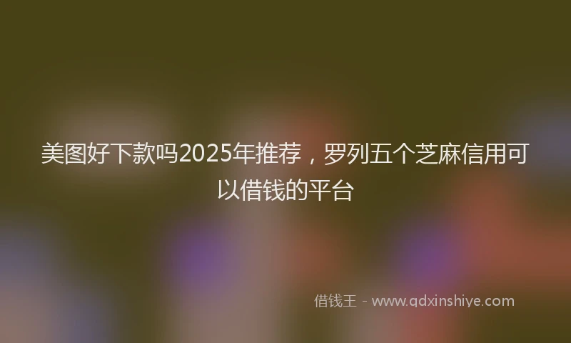 美图好下款吗2025年推荐，罗列五个芝麻信用可以借钱的平台