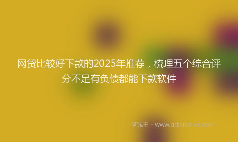 网贷比较好下款的2025年推荐，梳理五个综合评分不足有负债都能下款软件