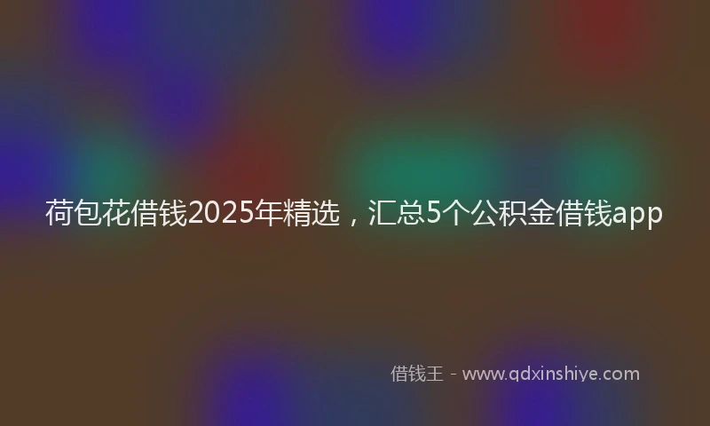 荷包花借钱2025年精选，汇总5个公积金借钱app