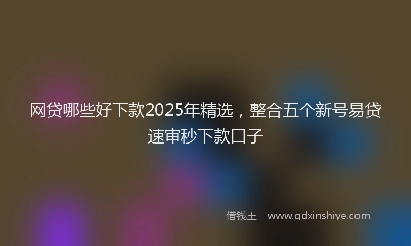 网贷哪些好下款2025年精选，整合五个新号易贷速审秒下款口子