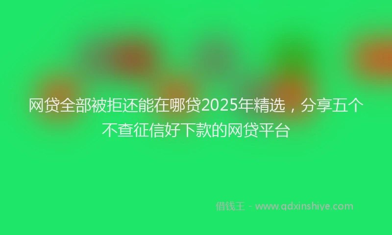 网贷全部被拒还能在哪贷2025年精选，分享五个不查征信好下款的网贷平台